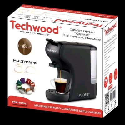 Machine à café TECHWOOD MULTI CAPS compatible avec les capsules Dolce gusto et Nespresso