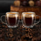2 Verres à expresso à double paroi avec poignée, 100 ml