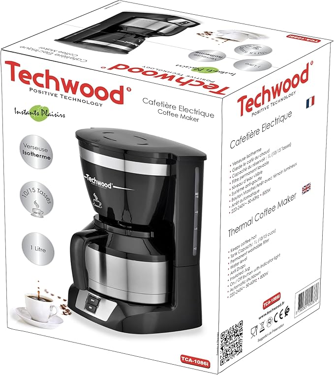 Techwood Cafetière  Inox Isotherme , Machine à café
