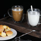 1 tasse à café + 1 cuillère Tasse à Café Double Paroi 350ML avec Poignée, pour Macchiato, Verre à Thé, Cappuccino,